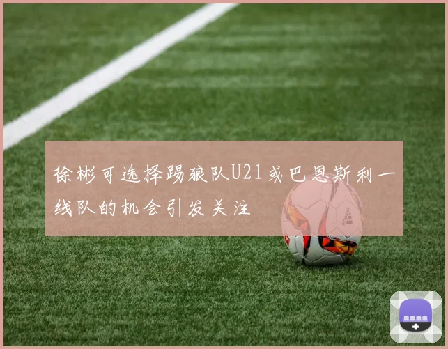徐彬可选择踢狼队U21或巴恩斯利一线队的机会引发关注